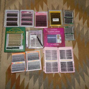 Cluster Faux Lash Bundle - Fake False Black Lashes - Plus Tools  Bundle 2